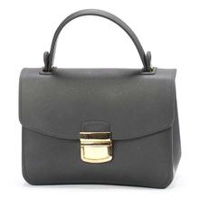 Black Push-Lock Side Bag For Women