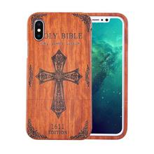 Natural Wood Case For iphone X 8 7 6 6s Plus SE 5 5s Samsung