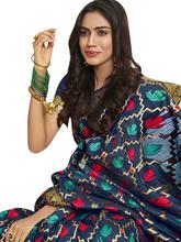 Stylee Lifestyle Navy Blue Banarasi Silk Jacquard Saree - 2287