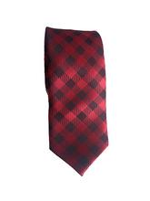 Men Tie – Red With Black Check