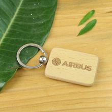 Brown Airbus Carved Keychain