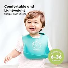 Baby Silicone Bibs - Waterproof, Easy Wipe Silicone Bib for Babies, Toddlers