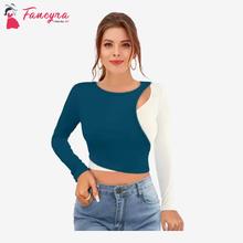 Long Sleeve Casual Crop Top T-Shirt for Women