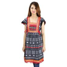 Black/Orange Printed Dress For Women