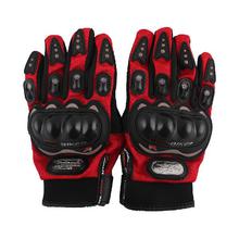 Full Red Knuckle Biker Gloves