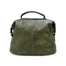 Ampersand Moss Green Textured Handbag For Women