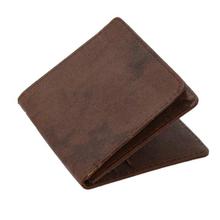 Brown Bi-Foldable Leather Wallet For Men