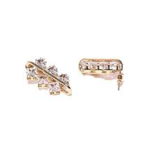 PRITA Gold-Plated Contemporary Drop Earrings