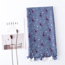 Korean Style Sun Protection Premium Printed Scarves For