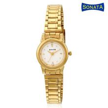 8925YM01 White Dial Analog Watch For Women