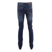 Oxemberg Blue Denim Wash Grunge Stretchable Pant For Men