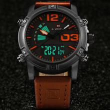 NaviForce NF9095 Dual Time Function Analog Watch for Men - Orange