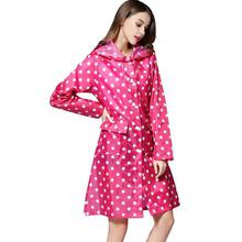 Girl Lady Hooded Raincoat Outdoor Travel Waterproof Riding