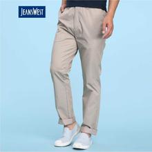 JeansWest Cotton Light Beige Pants For Men