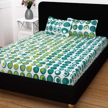 Story@Home Candy 120 TC Cotton Double Bed Sheet with 2