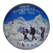 White/Blue Everest Base Camp Design Fridge Magnet