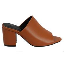 Orange Block Heeled Shoes For Women