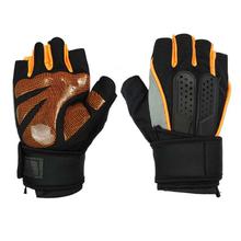 Half Finger Gym Gloves - Black/Orange