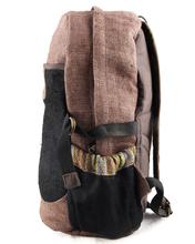 Decon Light Brown Black Hemp Backpack, Rucksack, Travelpack