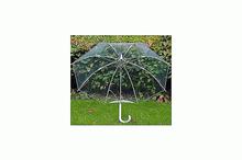 Transparent Windproof Half Automatic Handle Umbrella