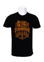 Wosa -Stromebreaker Black Print Half Sleeve Tshirt for Men