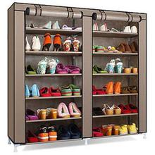 6 Layers Portable and Folding Shoe Rack - Double (120 x 30 x 108 cms)