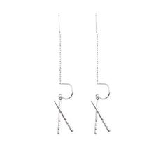 Sterling silver earrings_Wan Ying jewelry letter x ear
