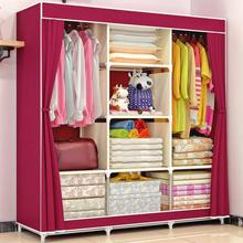 Portable Foldable Fabric Wardrobe Closet Storage Organizer For Clothes Rack(Color Vary)