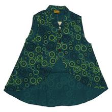 Green 100% Cotton High Low Top For Girls - CSH3003