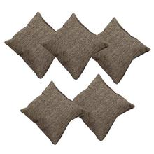 Set Of 5 Textured Cushions With Cover