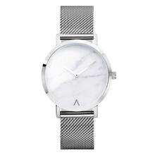Silver Marble Analog Watch For Women