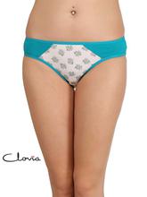 Clovia Black/White Printed Low Waist Bikini Panty For Women