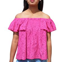 Pink Off Shoulder Top for Women