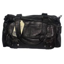 AB Fancy Black Faux Leather Side Bag for Men