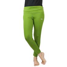 Green Stitched Solid Leggings For Women (228)