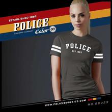 Police Grey Striped Sleeved T-Shirt For Women (GC.023)