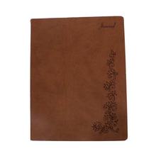 Brown Floral Design Notebook