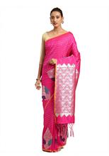 Stylee Lifestyle Magenta Banarasi Silk Jacquard Saree - 1859