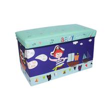 Blue Pirate Printed Foldable Ottoman For Kids