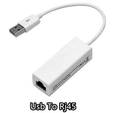 High-Speed USB 2.0 Male to Ethernet 10100 RJ45 LAN Adapter