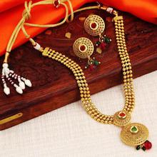 Sukkhi Cluster Gold Plated Necklace Set For Women