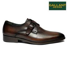 Gallant Gears Coffee Single Monk Strap Leather Slip-on Shoes For Men - (MJDP31-5)