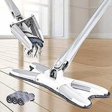 X Type Flat Floor Mop 360° Rotating Microfiber Floor Mop Easy to Squeeze, Self-Wringing, Hand-free Wash Household Floor Mop