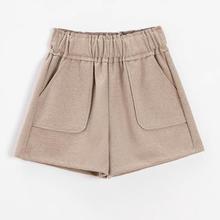 CHINA SALE-   Woolen shorts 2020 new women's high waist