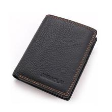 JINBAOLAI Men's Genuine Leather Wallet Business Casual