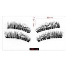 4pcs/pairs Magnetic Eyelashes 3D magnet lashes Soft