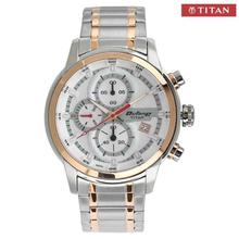 90086KM02 White Dial Chronograph Watch For Men