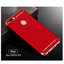 Three Piece Design Case For Oppo F7 - Red/Gold