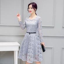 Lace bottoming dress _ real shot 2019 spring and autumn