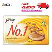 Godrej No.1 Pack of 5 Sandal And Turmeric Soap - 100 gm